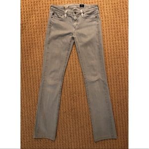 Adriano Goldshmied light grey/tan slim boot jeans
